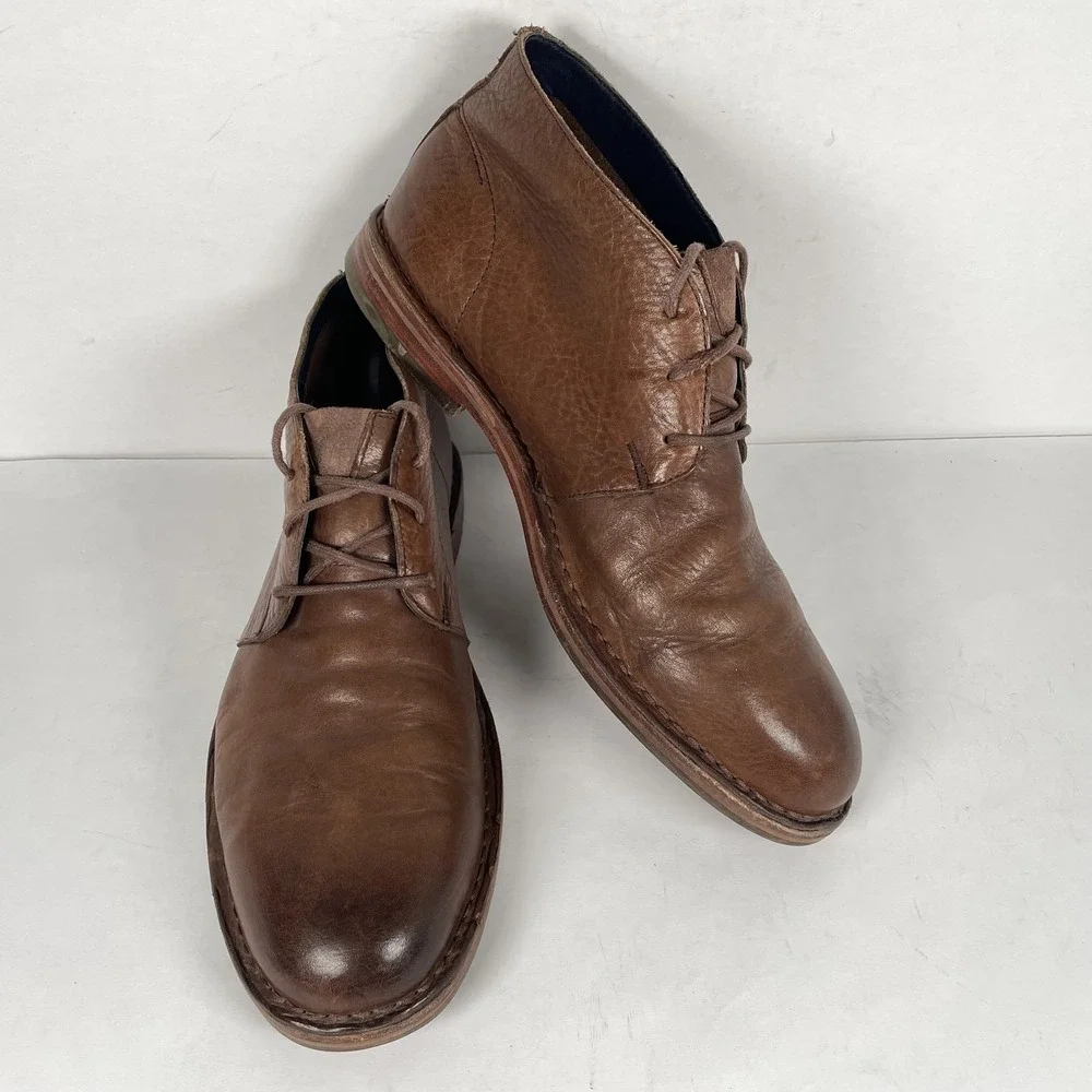 Cole Haan Chukka Boots Mens Size 11 M Brown Leather Lace Up Dress Casual Shoes